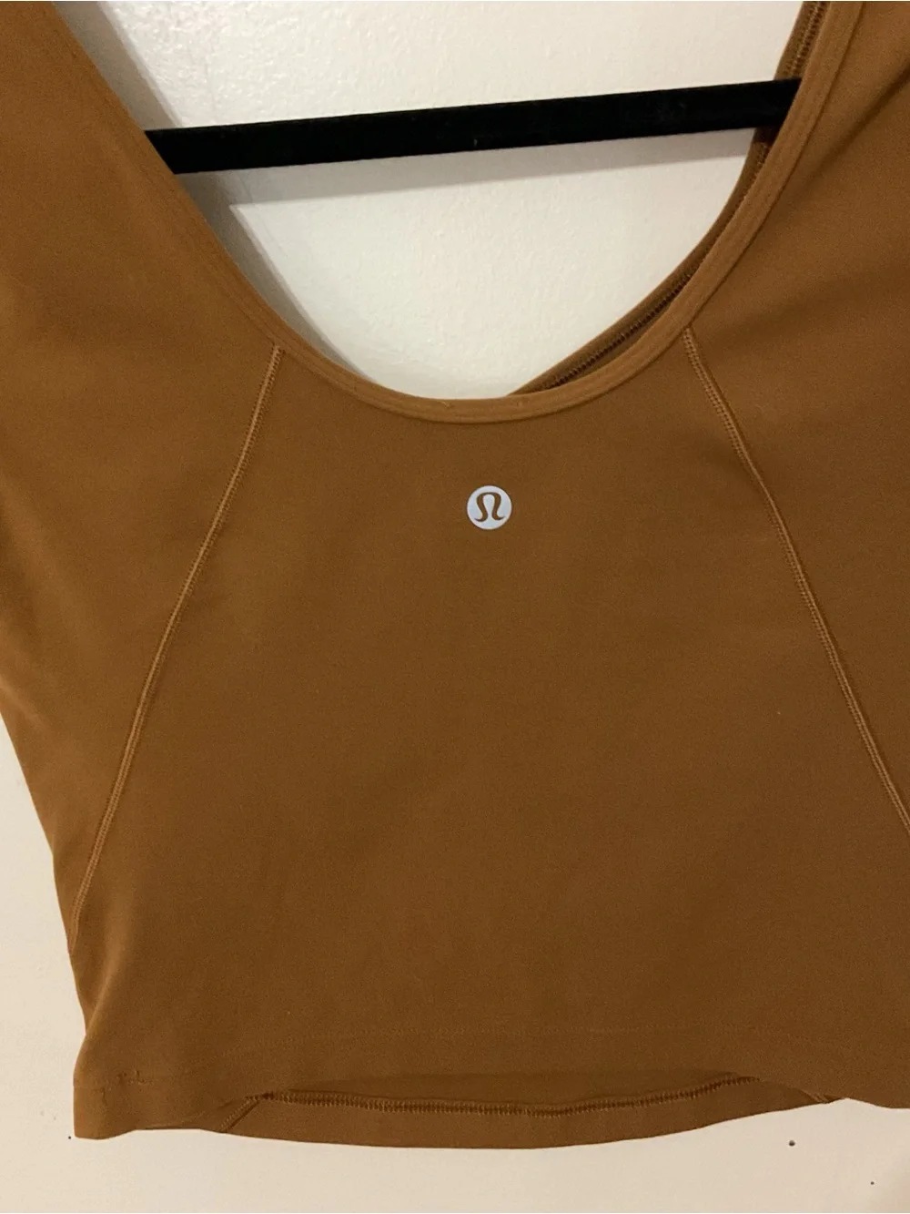 Lululemon Women's Brown V-Neck Short Sleeve Crop Top Size 6